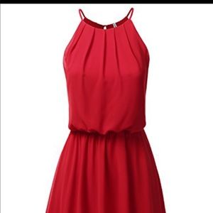 JJ Perfection Red Women’s Sleeveless Double Layered Mini Coffin Dress